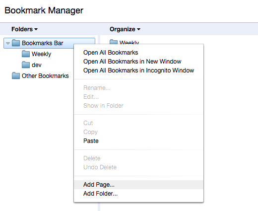 Adding a bookmarklet to Chrome - paste into URL field